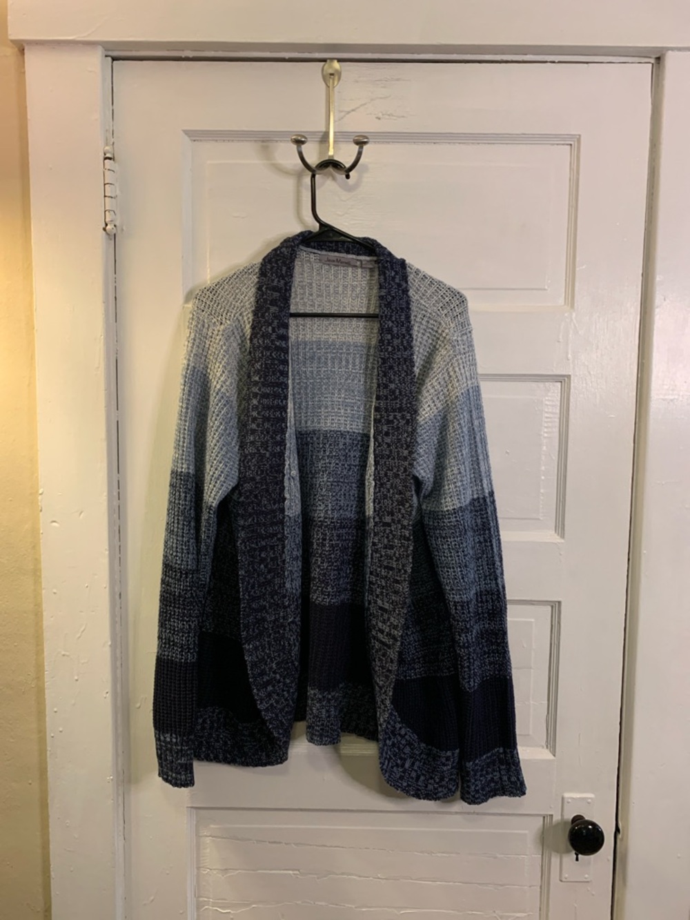 jason maxwell Blue and Gray Ombre Open-Front Cardigan